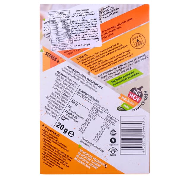 Nandos Periperi Bag Bake Medium Seasoning 20 G
