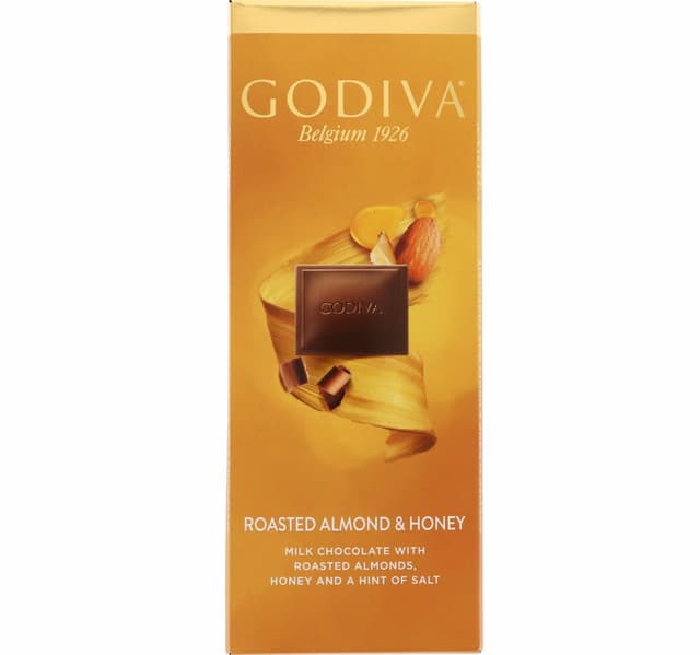 Godiva Milk Chocolate With Roasted Almond & Honey 90 g