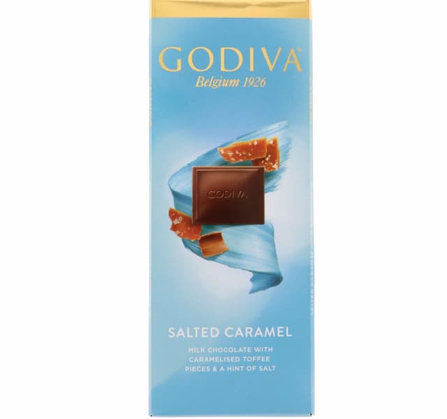 Godiva Salted Caramel Milk Chocolate With Caramelised Toffee 90 G