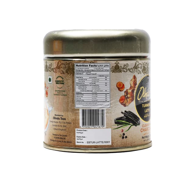 Olinda Turmeric Latte Cleansing Charcoal Tea 70 G