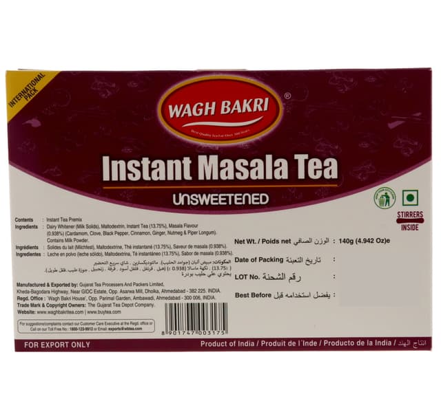 Wagh Bakri Instant Masala Tea Karak Chai 140 G