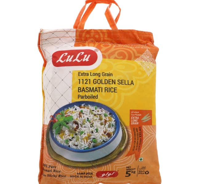 Lulu 1121 Golden Sella Basmati Rice Extra Long Grain 5 Kg