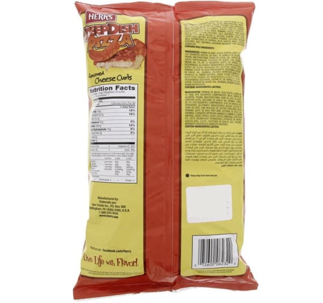 Herrs Deep Dish Pizza Flavored Cheese Curls 170 G