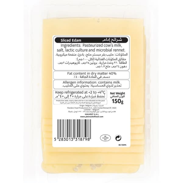 Plein Soleil Original Edam Cheese Slices 150 G