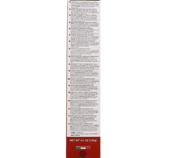 La Mole Sfornatini Bread Sticks With Sesame 120 G