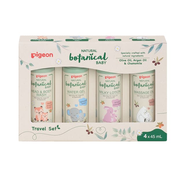 Pigeon Natural Botanical Baby Travel Set 4 45 Ml