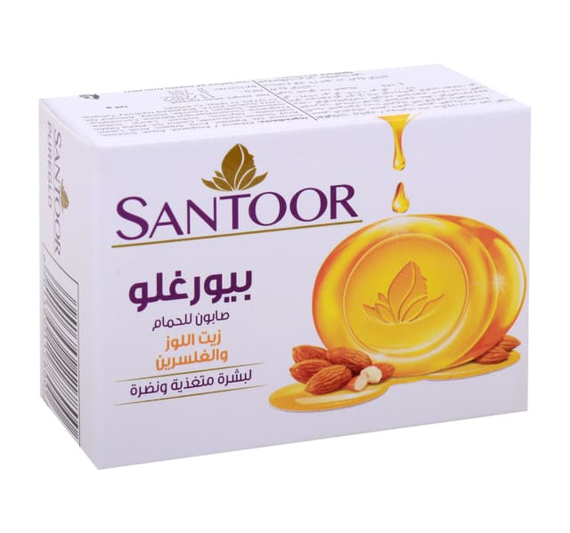 Santoor Pure Glo Glycerine Soap 125 G