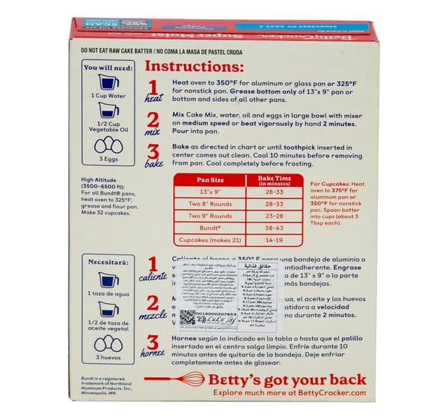 Betty Crocker Super Moist Chocolate Fudge Cake Mix