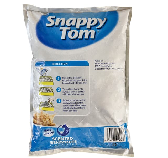 Snappy Tom Cat Litter Baby Powder Scented Bentonite 4 Kg