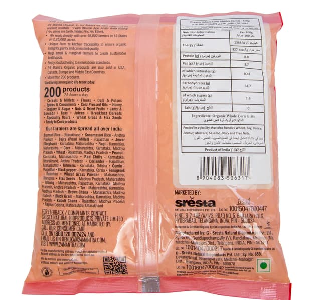 24 Mantra Organic Corn Dhaliya 500 G