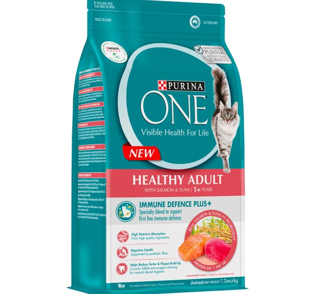 Purina One Healthy Adult Catfood With Salmon Tuna For 1 Years 12 Kg