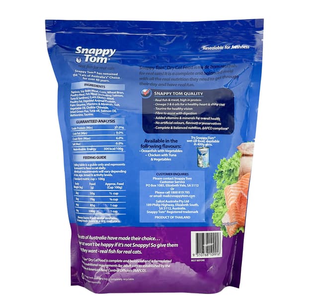 Snappy Tom Cat Food Salmon with Chicken 1.5 kg
