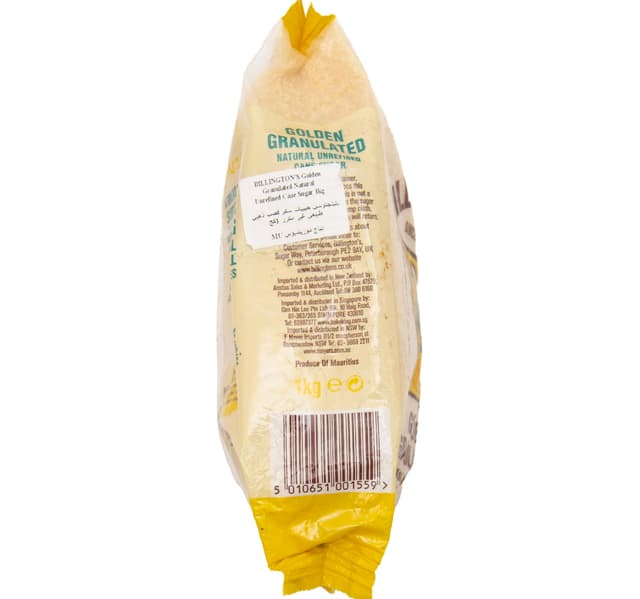 Billingtons Golden Granulated Natural Unrefined Cane Sugar 1 Kg
