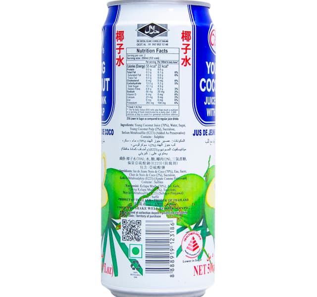Ice Cool Young Coconut Juicy Drink With Pulp 500 Ml