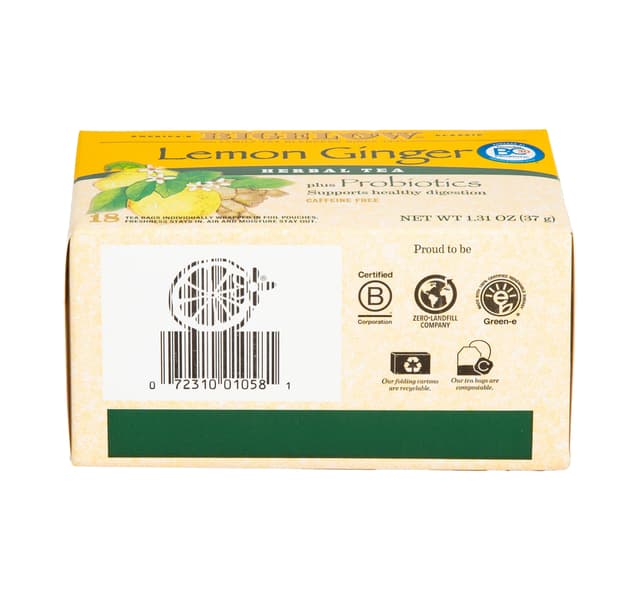 Bigelow Ginger Herbal Tea Lemon 18 Teabags