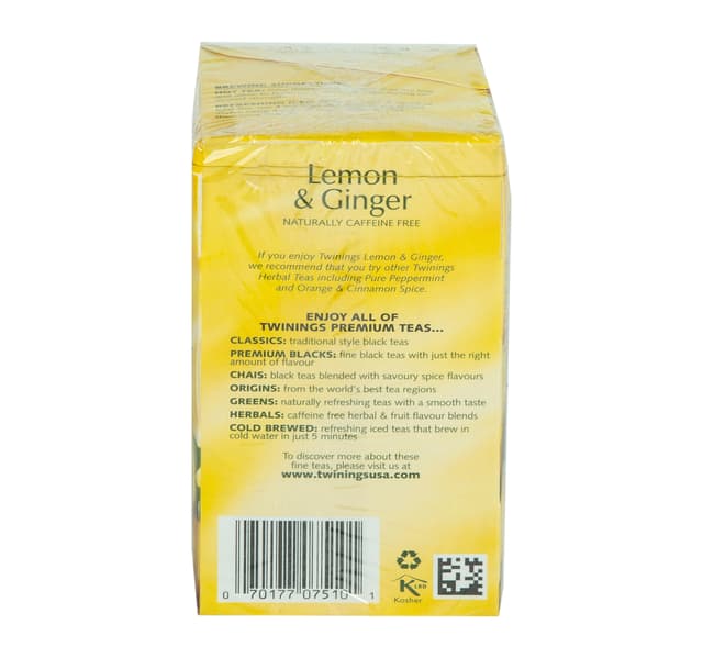 Twinings Lemon And Ginger Tea 20 Teabags