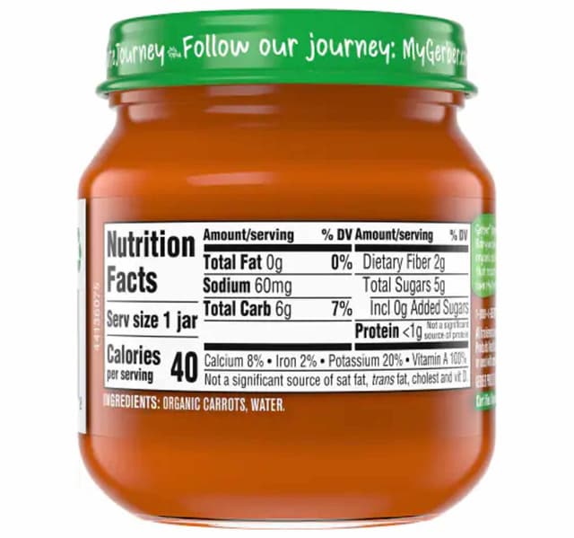 Gerber 1st Foods Organic For Baby Carrot 113 G