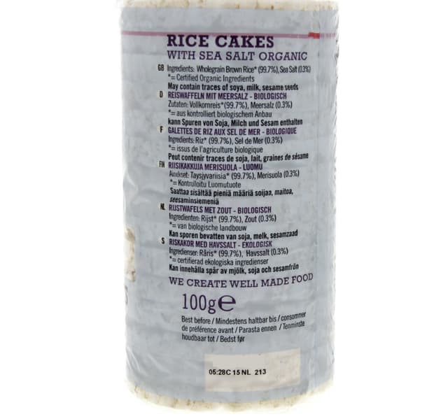 Biona Organic Rice Cakes With Seasalt 100 G