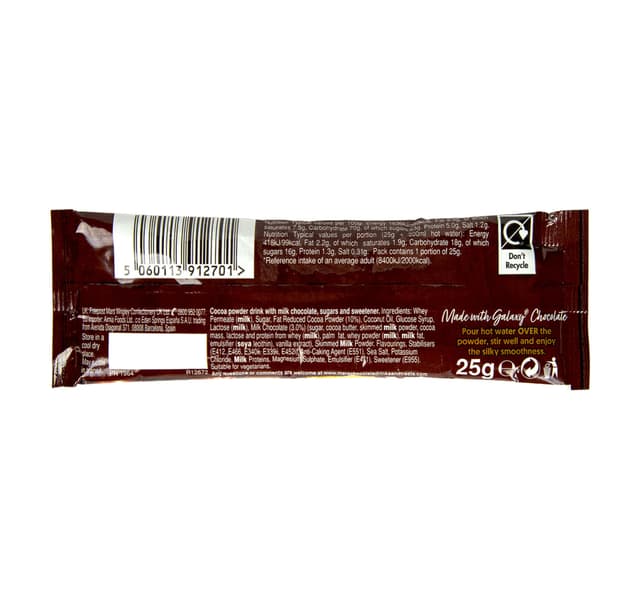 Galaxy Instant Hot Chocolate Drink 25 G