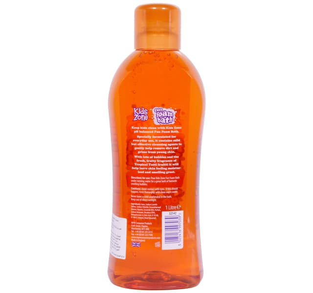 Kids Zone Fun Foam Bath Tropical Tutti Fruitti 1 Litre