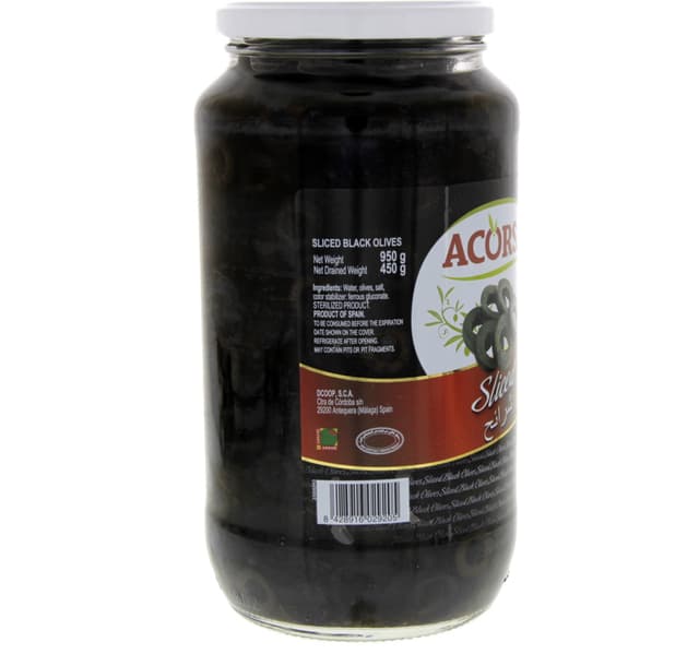 Acorsa Black Olives Sliced 450 g