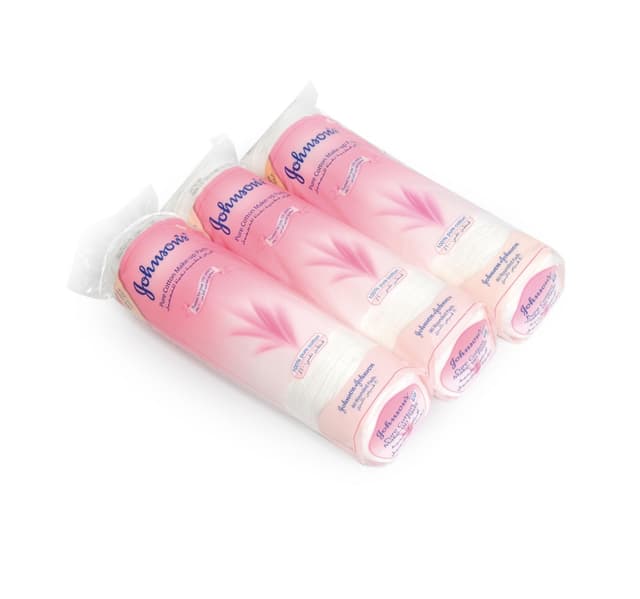 Johnson Johnson Pure Cotton Makeup Pads 3 X 80pcs