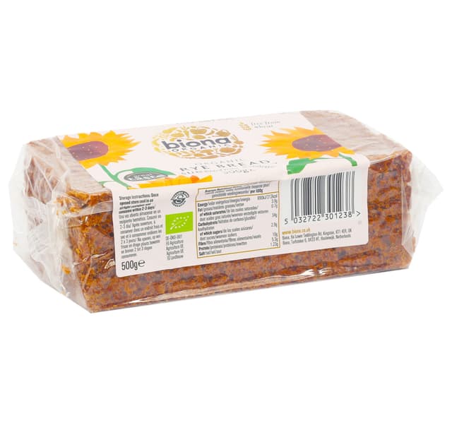 Biona Organic Sunflower Seed Rye Bread 500 G