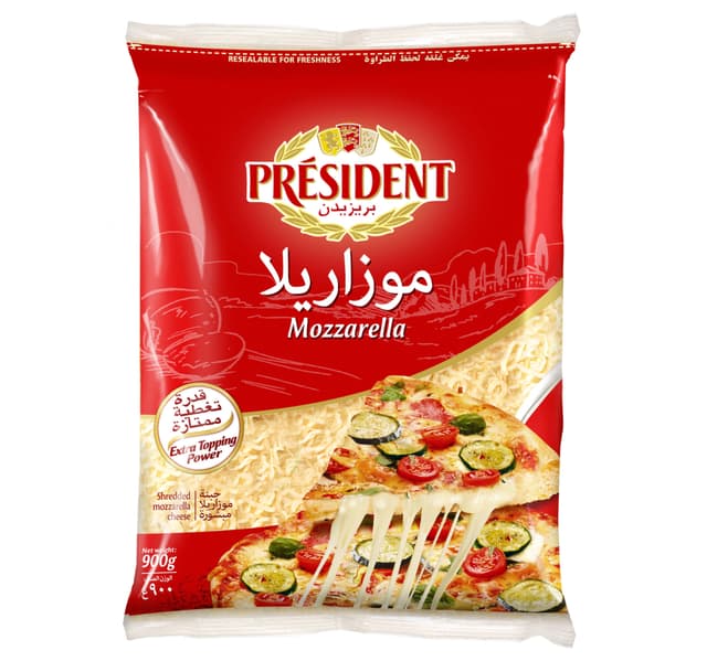 President Shredded Mozzarella Cheese 900 G