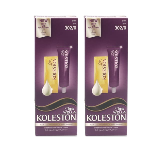 Koleston Hair Dye 302/0 Black 2 x 50 ml