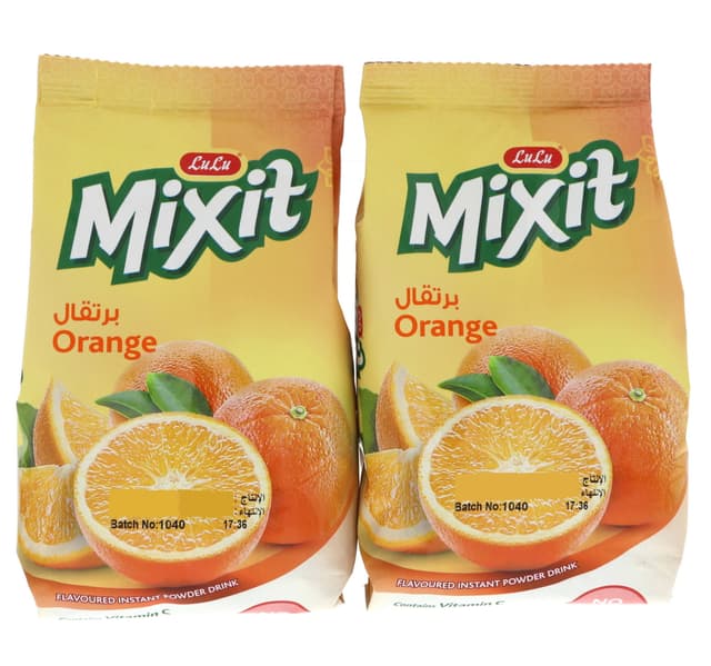 Lulu Mixit Orange Flavoured Instant Powdered Drink 2 X 500 G