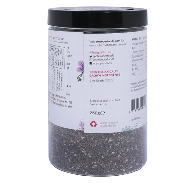 Of The Earth Organic Chia Seeds 250 G