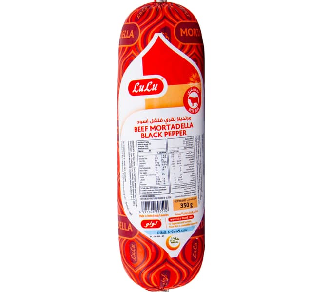 Lulu Beef Mortadella Black Pepper 350 G