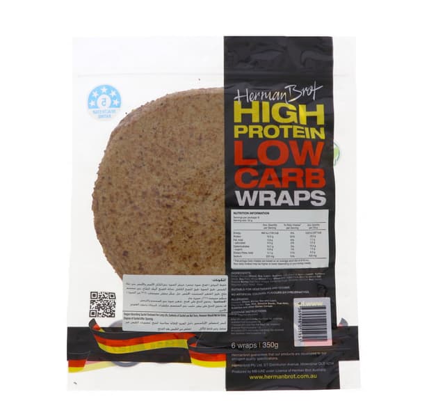 Herman Brot High Protein Low Carb Wraps 350 G