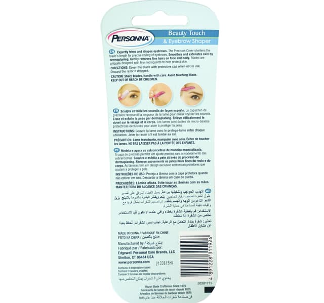 Personna Lady Eyebrow Shaper 3 Pcs