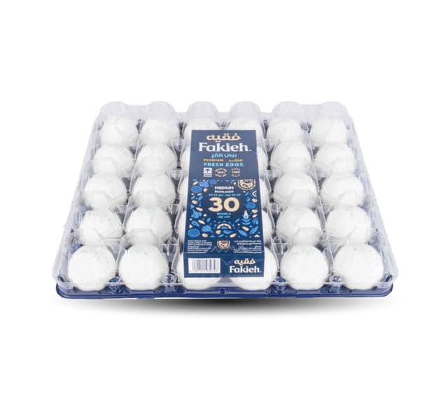 Fakieh Medium White Eggs 30 Pcs
