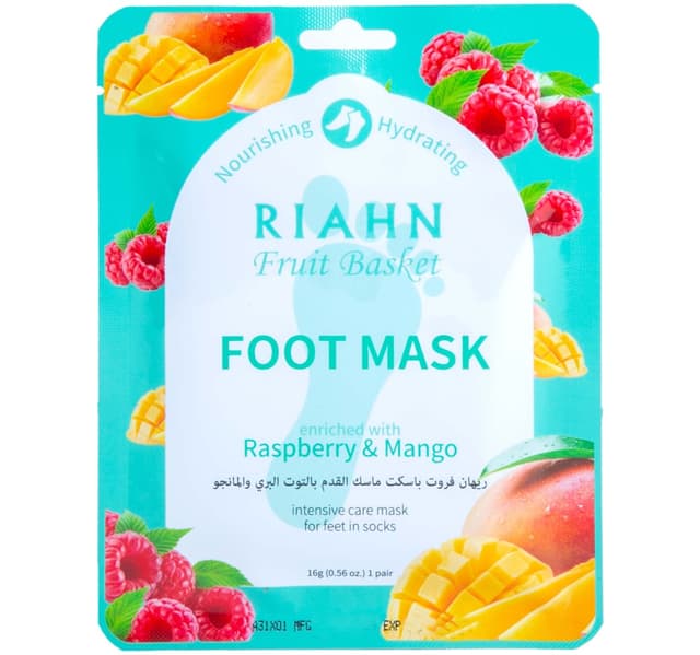 Riahn Fruit Basket Raspberry Mango Foot Mask 16 G