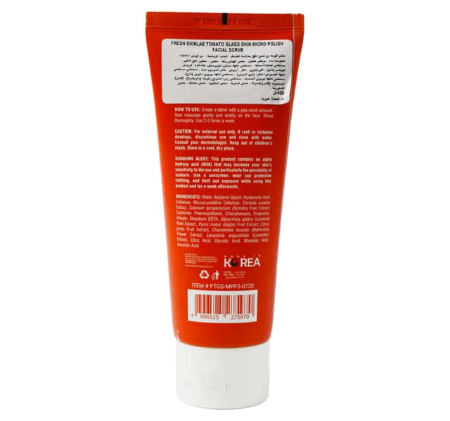 Fresh Tomato Glass Skin Micro Polish Facial Scrub 100 Ml