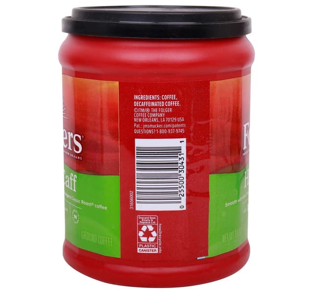 Folgers Half Caff Flavoured Smooth Medium Ground Coffee 272 G