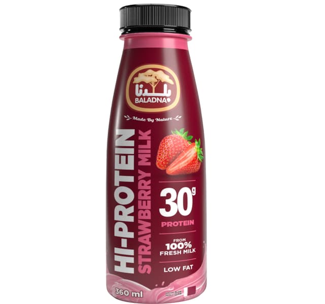 Baladna High Protein Strawberry Milk 360 Ml