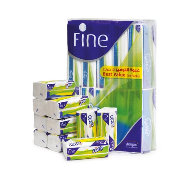Fine Fluffy Facial Tissue 2ply 150pcs X 10 Pieces