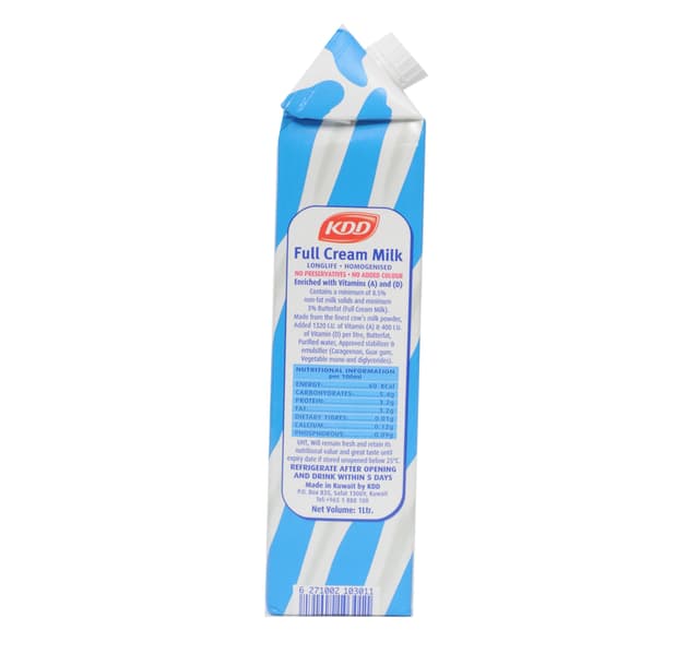 KDD Full Cream Long Life Milk 1L