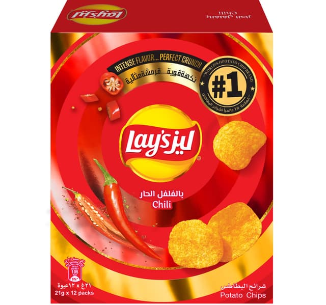 Lay's Chili Potato Chips 12x21g