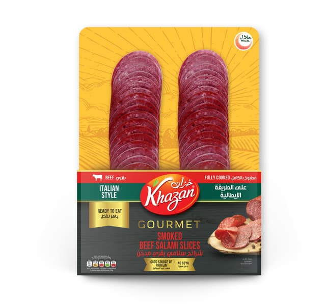 Khazan Smoked Beef Salami Slice Chilled Meats 150 g