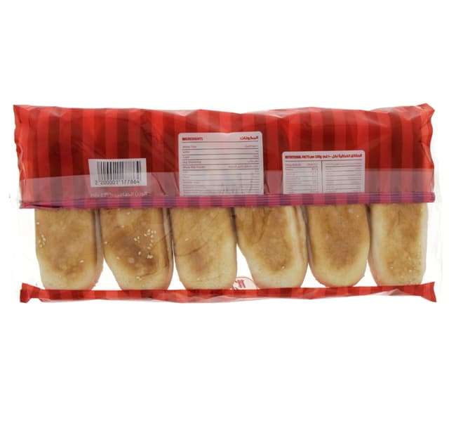 Oven Fresh Hot Dog Rolls With Sesame Seeds 6 Pcs