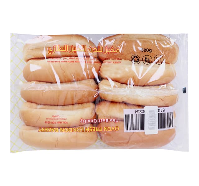 London Bakery Hotdog Bread 520 G