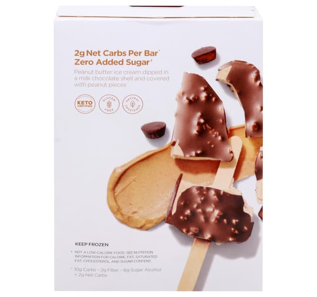 Keto Pint Peanut Butter Crunch Ice Cream Bars 4 pcs 325 ml