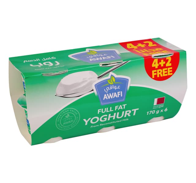 Awafi Yoghurt Full Fat 6 X 170 G
