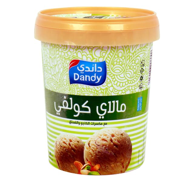 Dandy Ice Cream Malai Kulfi With Pistachio Cashew Nuts 500 Ml