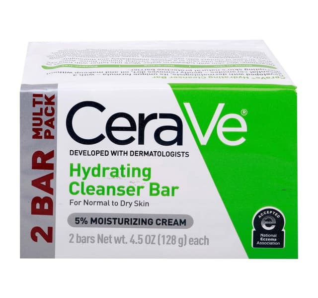Cerave Hydrating Cleanser Bar For Normal To Dry Skin Multipack 128 G