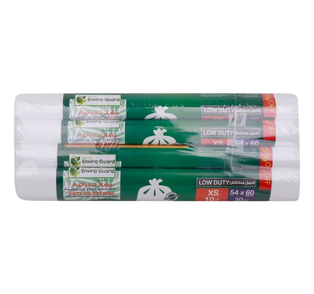Enviro Guard Anti Bacterial Garbage Bags Low Duty Biodegradable Xs Size 54